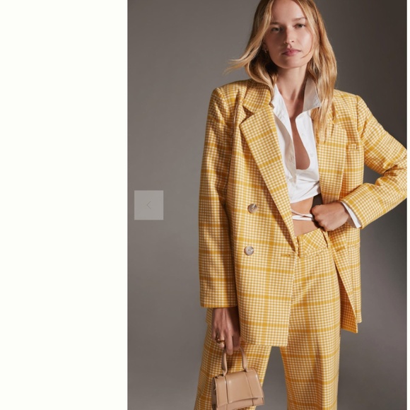 Maeve Jackets & Blazers - Oversized Double-Breasted Plaid Blazer from Anthropologie (Maeve)